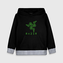 Толстовка-худи детская Razer logo brend, цвет: 3D-меланж