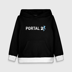 Толстовка-худи детская Portal 2 logo, цвет: 3D-белый