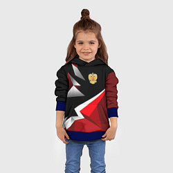 Толстовка-худи детская Russia uniform - красный и черный, цвет: 3D-синий — фото 2