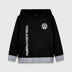 Толстовка-худи детская Volkswagen logo white, цвет: 3D-меланж