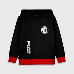 Толстовка-худи детская FIAT logo white auto, цвет: 3D-красный