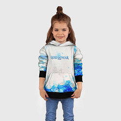 Толстовка-худи детская Война богов синий огонь олимпа, цвет: 3D-черный — фото 2