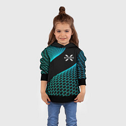 Толстовка-худи детская Exeed electro hexagon, цвет: 3D-черный — фото 2