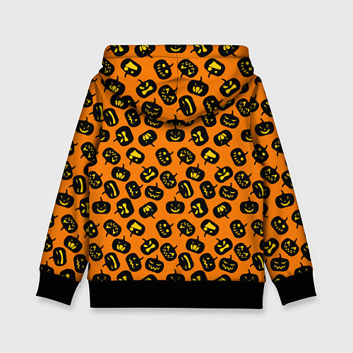 Детская толстовка Тыквенный хэллоуин узор / 3D-Черный – фото 2