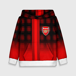 Толстовка-худи детская Arsenal fc sport geometry steel, цвет: 3D-белый