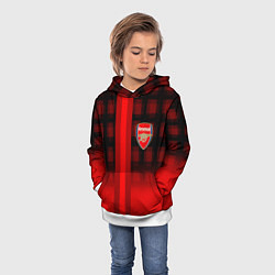 Толстовка-худи детская Arsenal fc sport geometry steel, цвет: 3D-белый — фото 2