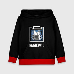 Толстовка-худи детская Rainbnow six онлайн шутер, цвет: 3D-красный