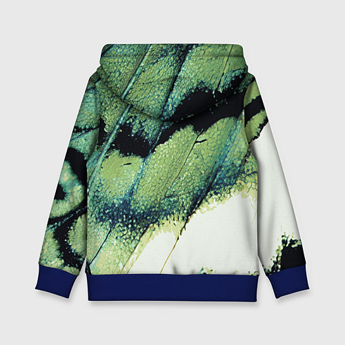 Детская толстовка Зелено-черные пятна на светлом / 3D-Синий – фото 2