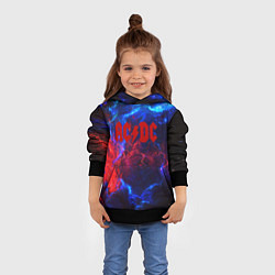 Толстовка-худи детская AC DC space, цвет: 3D-черный — фото 2