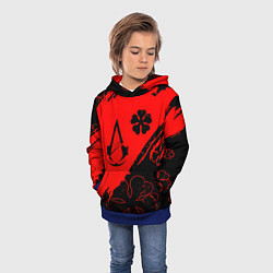 Толстовка-худи детская Assassins Creed logo clewer, цвет: 3D-синий — фото 2