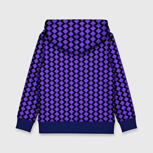 Детская толстовка Паттерн фиолетовые ромбы / 3D-Синий – фото 2