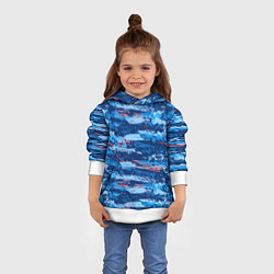 Толстовка-худи детская Яркий абстрактный рисунок для спорта, цвет: 3D-белый — фото 2