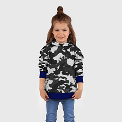 Толстовка-худи детская Камуфляж серый, цвет: 3D-синий — фото 2