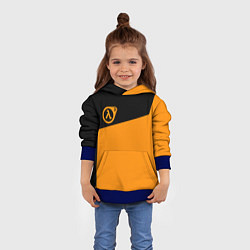 Толстовка-худи детская Half life orange game, цвет: 3D-синий — фото 2