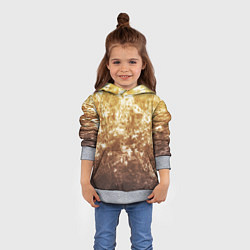 Толстовка-худи детская Абстракция - yellow sad weather, цвет: 3D-меланж — фото 2