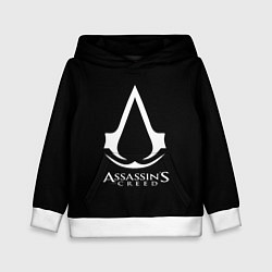 Толстовка-худи детская Assassins Creed logo game, цвет: 3D-белый