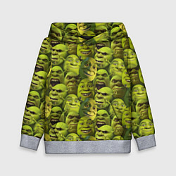 Толстовка-худи детская Шрек - паттерн, цвет: 3D-меланж