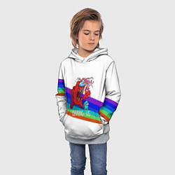 Толстовка-худи детская Among us colors line монстр, цвет: 3D-меланж — фото 2