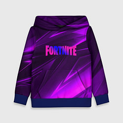 Толстовка-худи детская Fortnite neon stripes angles logo, цвет: 3D-синий