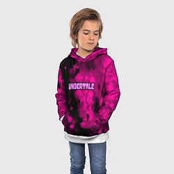Толстовка-худи детская Undertale pink game, цвет: 3D-белый — фото 2