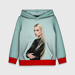 Толстовка-худи детская Anya Taylor - Joy - actress, цвет: 3D-красный