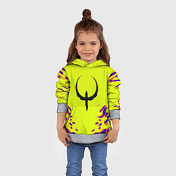 Толстовка-худи детская Quake игровая геомтерия, цвет: 3D-меланж — фото 2