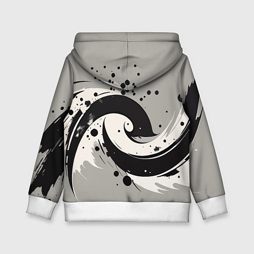 Детская толстовка Инь-янь абстракция - нейроарт / 3D-Белый – фото 2