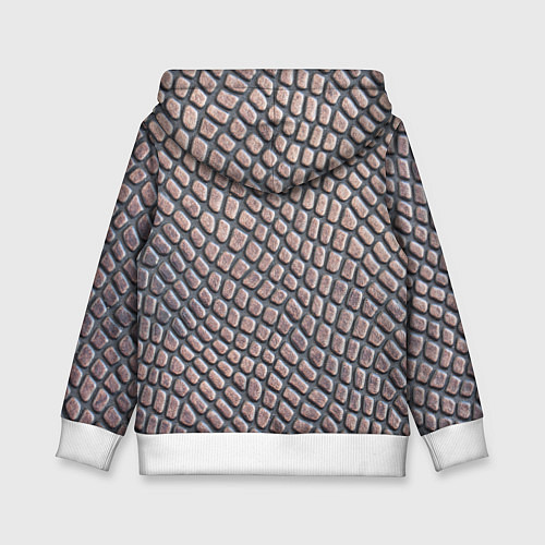 Детская толстовка Кожаный принт / 3D-Белый – фото 2