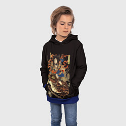 Толстовка-худи детская Колдун Тэндзику Токубэй, цвет: 3D-синий — фото 2
