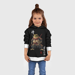 Толстовка-худи детская Жаба войн, цвет: 3D-белый — фото 2