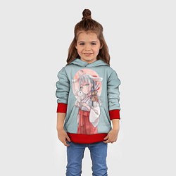 Толстовка-худи детская Аля иногда кокетничает со мной по-русски - Алиса, цвет: 3D-красный — фото 2