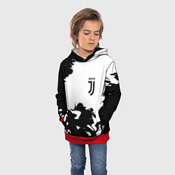 Толстовка-худи детская Juventus smoke black fire, цвет: 3D-красный — фото 2