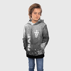 Толстовка-худи детская FNAF - grey gradient вертикально, цвет: 3D-черный — фото 2