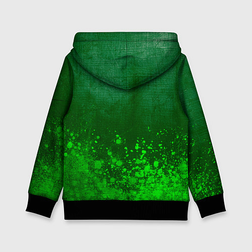 Детская толстовка Hitman - green gradient посередине / 3D-Черный – фото 2