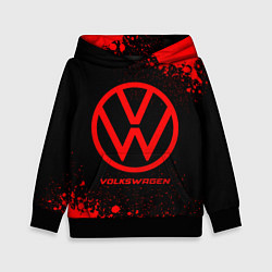 Толстовка-худи детская Volkswagen - red gradient, цвет: 3D-черный