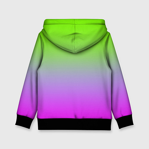 Детская толстовка Неоновая градиент абстракция / 3D-Черный – фото 2