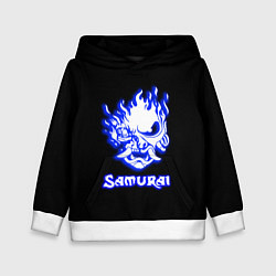 Толстовка-худи детская Samurai logo ghost, цвет: 3D-белый