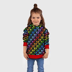 Толстовка-худи детская Marshmello dj colors, цвет: 3D-красный — фото 2