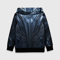 Толстовка-худи детская Металлический карбон, цвет: 3D-черный