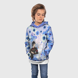 Толстовка-худи детская Волшебница и злой офицер - Миллер и Мимори, цвет: 3D-белый — фото 2