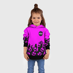 Толстовка-худи детская Marshmello neon nasa, цвет: 3D-черный — фото 2