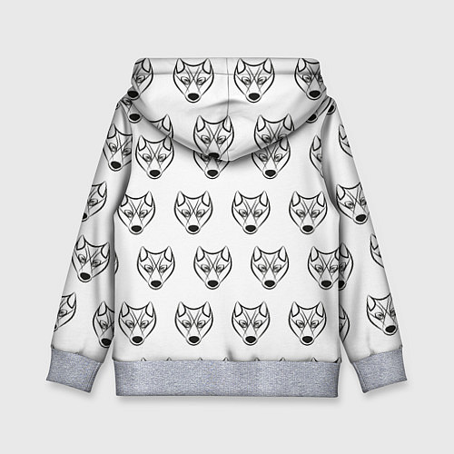 Детская толстовка Паттерн волк / 3D-Меланж – фото 2