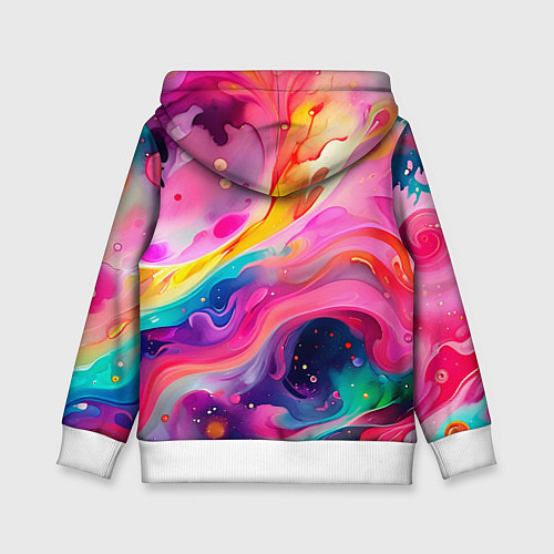 Детская толстовка Акварельный узор / 3D-Белый – фото 2