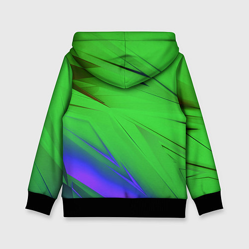 Детская толстовка Кислотно неоновая геометрия / 3D-Черный – фото 2