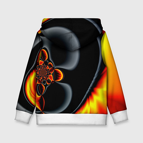 Детская толстовка Фрактальный узор абстракция / 3D-Белый – фото 2