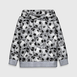 Детская толстовка Футбольные мячи паттерн