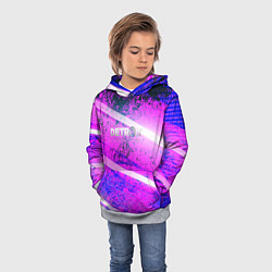 Толстовка-худи детская Detroit become human neon, цвет: 3D-меланж — фото 2