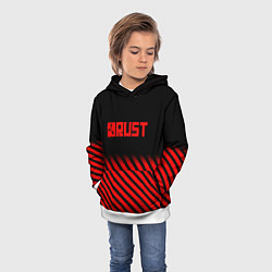 Толстовка-худи детская RUST geometry, цвет: 3D-белый — фото 2