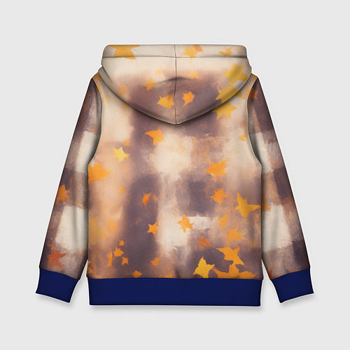 Детская толстовка Лис в клетчатом шарфе / 3D-Синий – фото 2