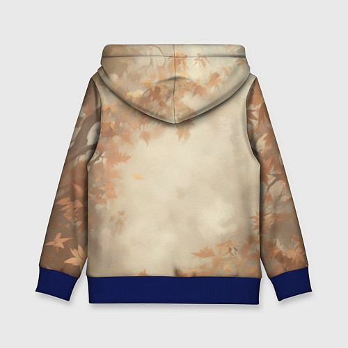 Детская толстовка Волчонок в кепке и шарфе / 3D-Синий – фото 2